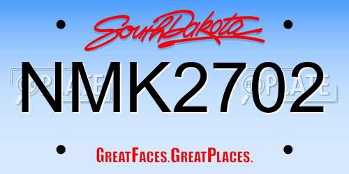 NMK2702 South Dakota License Plate