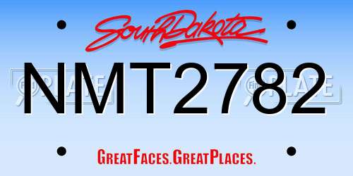 NMT2782 South Dakota License Plate
