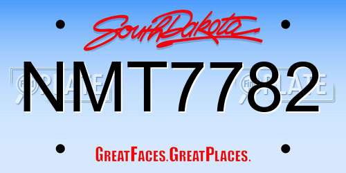 NMT7782 South Dakota License Plate
