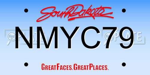 NMYC79 South Dakota License Plate