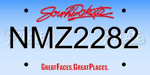 NMZ2282 South Dakota License Plate