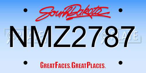 NMZ2787 South Dakota License Plate