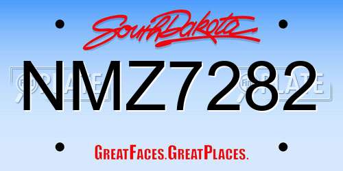 NMZ7282 South Dakota License Plate