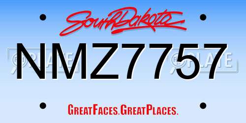 NMZ7757 South Dakota License Plate