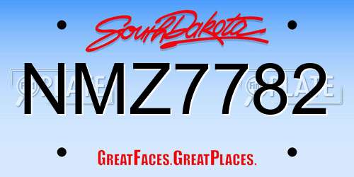 NMZ7782 South Dakota License Plate