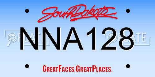 NNA128 South Dakota License Plate