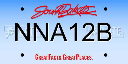 NNA12B South Dakota License Plate