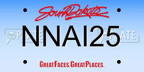 NNAI25 South Dakota License Plate