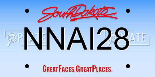 NNAI28 South Dakota License Plate