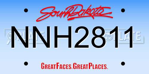 NNH2811 South Dakota License Plate
