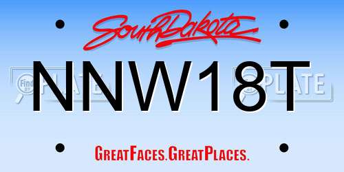 NNW18T South Dakota License Plate