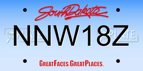 NNW18Z South Dakota License Plate