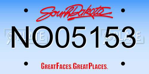 NO05153 South Dakota License Plate