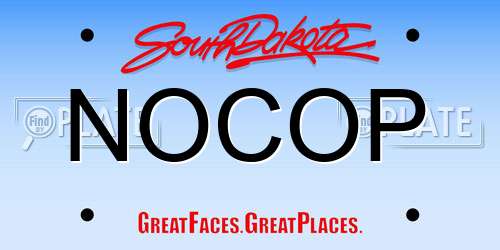 NOCOP South Dakota License Plate