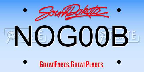 NOG00B South Dakota License Plate