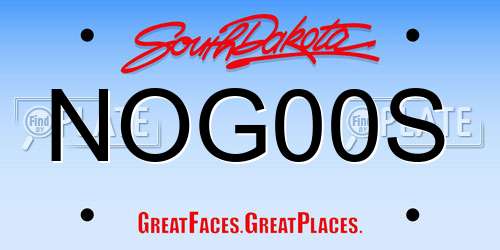 NOG00S South Dakota License Plate