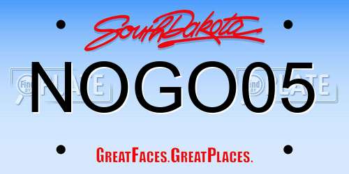 NOGO05 South Dakota License Plate