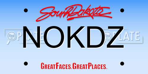NOKDZ South Dakota License Plate