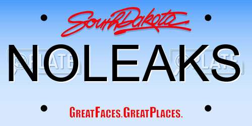 NOLEAKS South Dakota License Plate