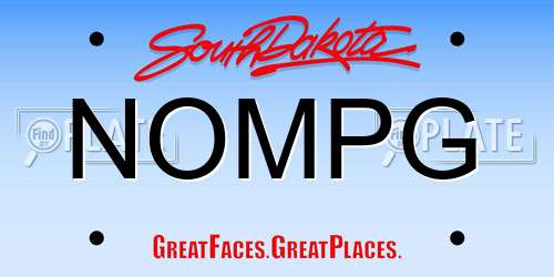 NOMPG South Dakota License Plate