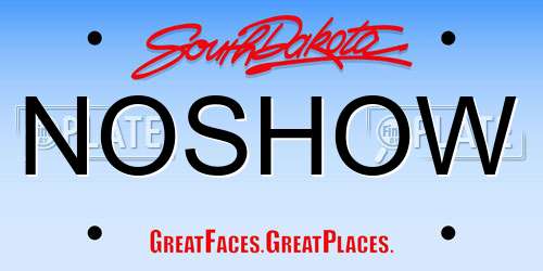 NOSHOW South Dakota License Plate