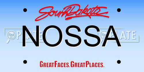 NOSSA South Dakota License Plate