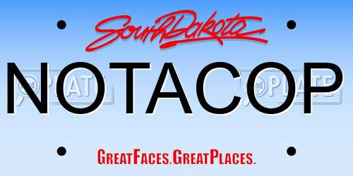 NOTACOP South Dakota License Plate
