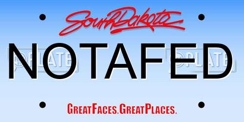 NOTAFED South Dakota License Plate