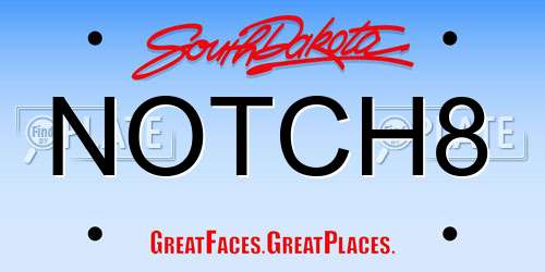 NOTCH8 South Dakota License Plate