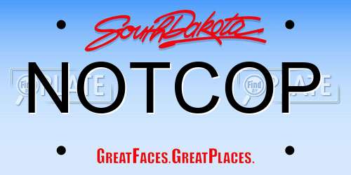 NOTCOP South Dakota License Plate