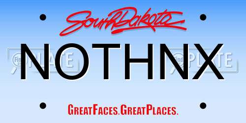 NOTHNX South Dakota License Plate