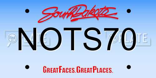 NOTS70 South Dakota License Plate