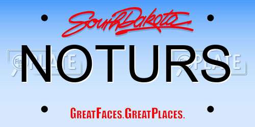 NOTURS South Dakota License Plate