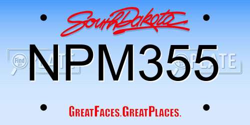 NPM355 South Dakota License Plate