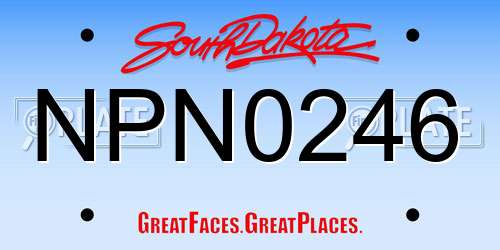 NPN0246 South Dakota License Plate