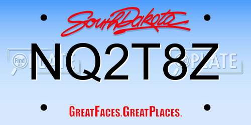 NQ2T8Z South Dakota License Plate