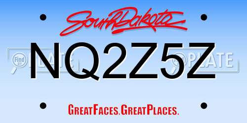 NQ2Z5Z South Dakota License Plate
