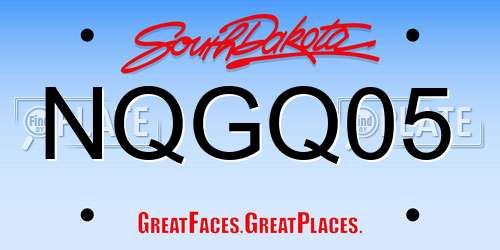 NQGQ05 South Dakota License Plate