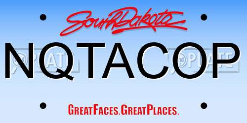 NQTACOP South Dakota License Plate