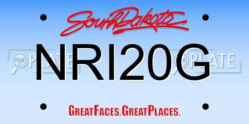 NRI20G South Dakota License Plate