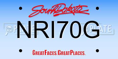 NRI70G South Dakota License Plate