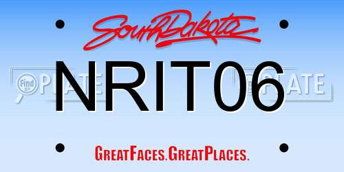 NRIT06 South Dakota License Plate
