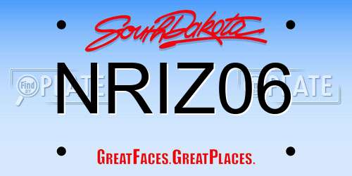 NRIZ06 South Dakota License Plate
