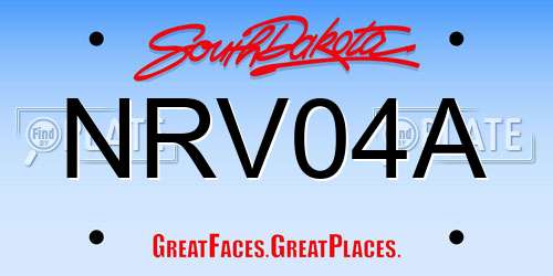 NRV04A South Dakota License Plate