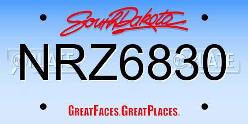 NRZ6830 South Dakota License Plate