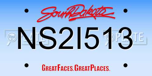 NS2I513 South Dakota License Plate