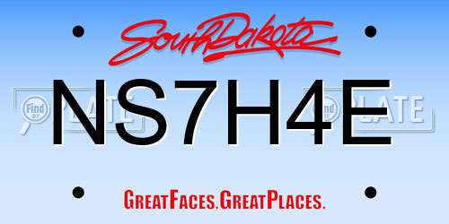 NS7H4E South Dakota License Plate