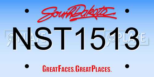 NST1513 South Dakota License Plate