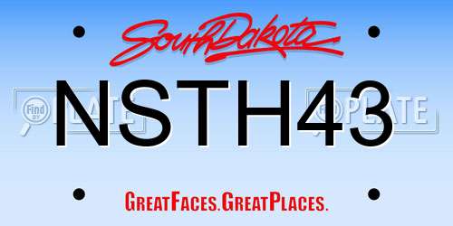 NSTH43 South Dakota License Plate