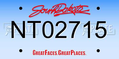 NT02715 South Dakota License Plate